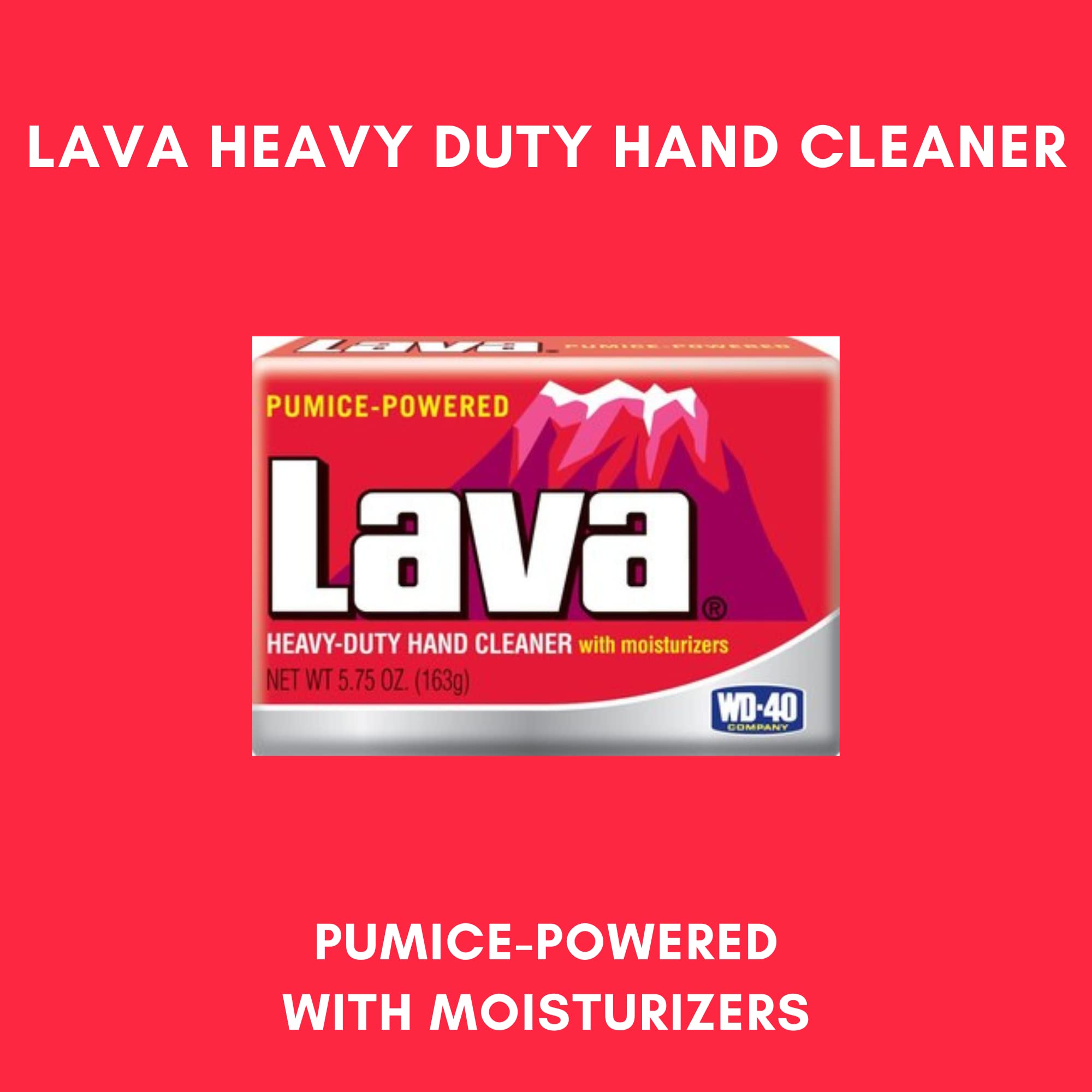 Lava's Heavy-Duty Hand Cleaner Pumice Lava Soap Bar WD-40 (5.75